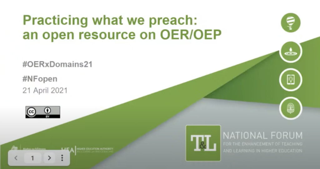 Practicing what we preach’: an open course on OER/OEP