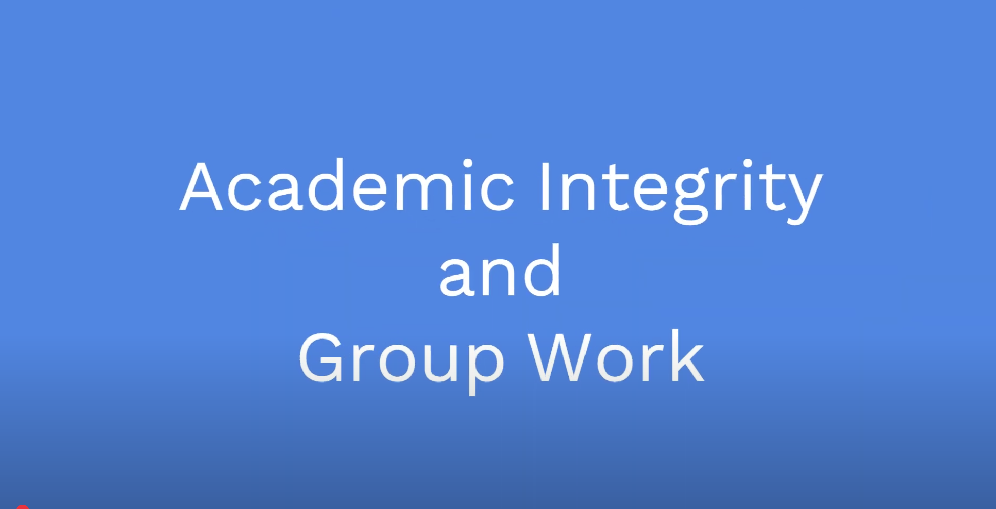 Group Work & Academic Integrity - National Resource Hub