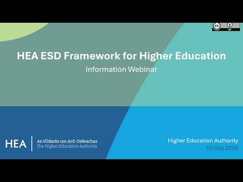 Video thumbnail: Information Webinar: HEA Education for Sustainable Development (ESD) Framework for Higher Education