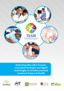 Cover of Embracing alternative formats, assessment strategies and digital technologies to revitalise practical sessions in Science & Health, showing scientific laboratory imagery.